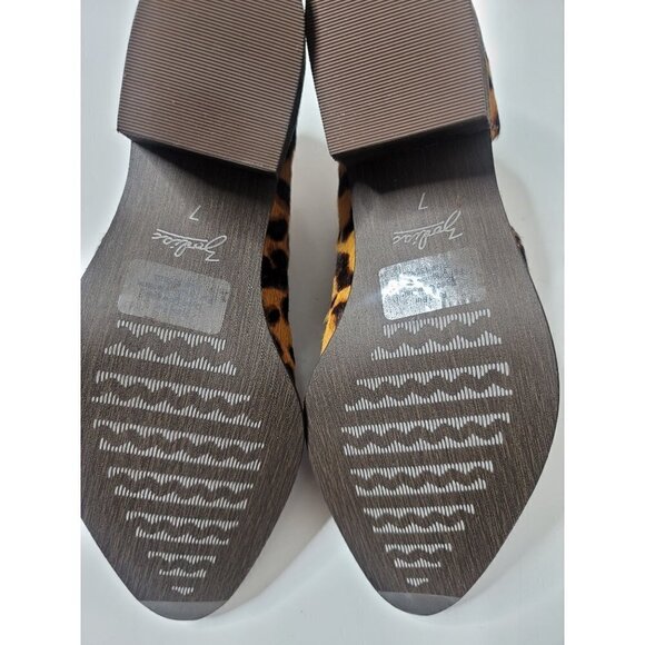 Zodiac Maddie Calf Hair Booties Leopard Animal Print Almond Toe Slip On SZ 7 New - Picture 5 of 7